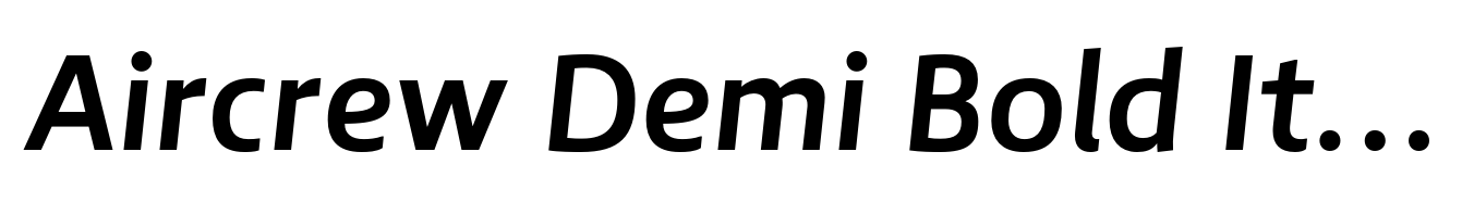 Aircrew Demi Bold Italic